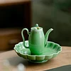 Emerald high-end exquisite ceramic teapot for home use