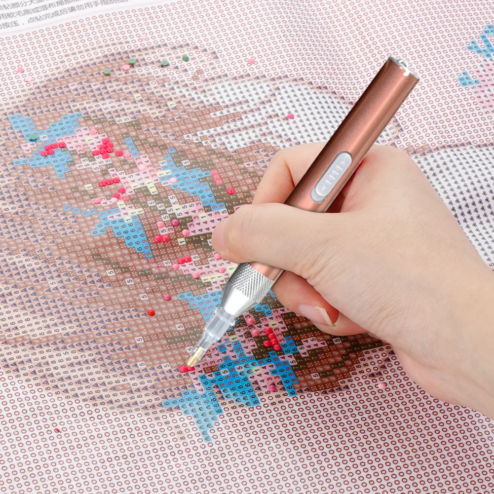 Diamond Painting Tool USB Charging Point Drill Pen Kit Luminous Drawing Pen