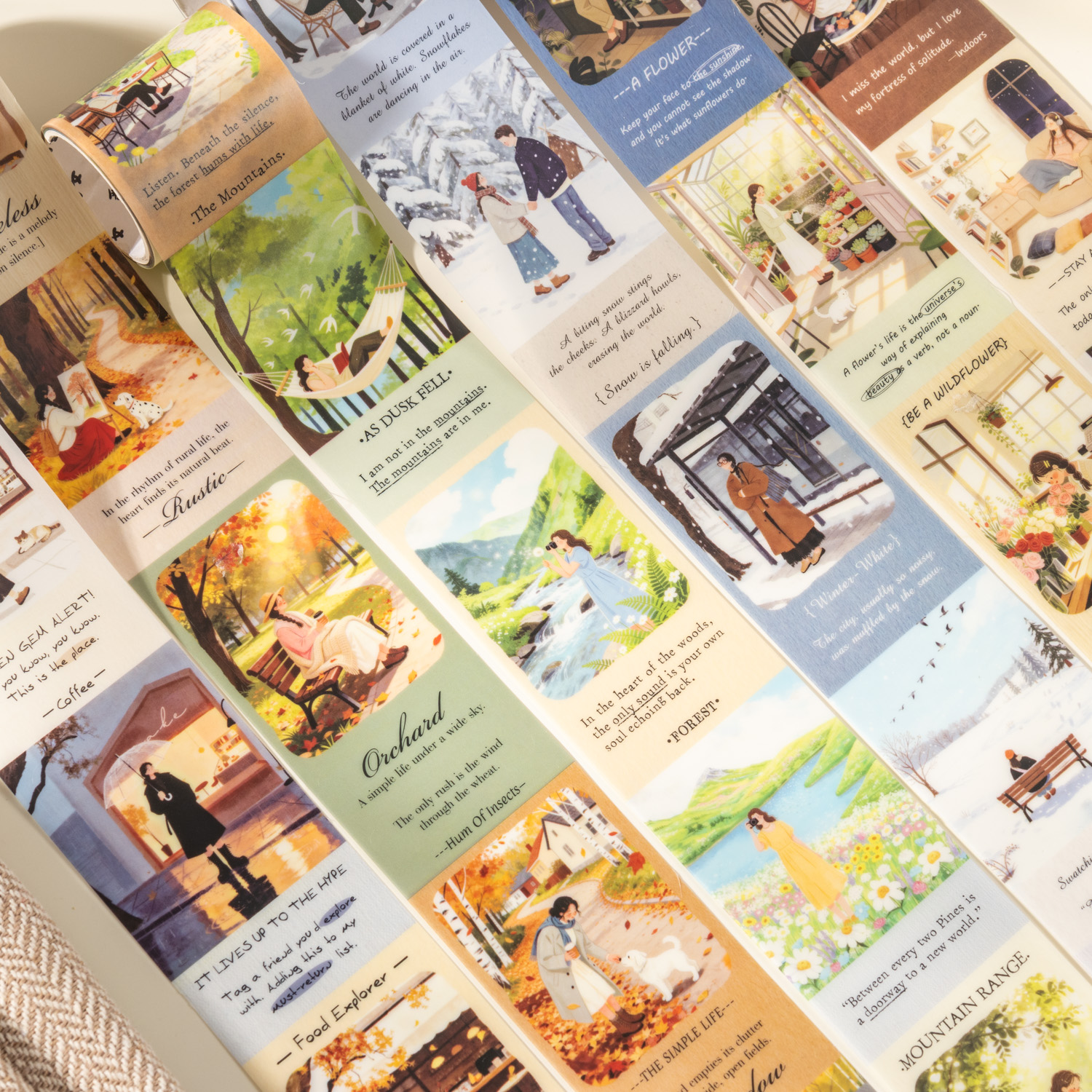 PET 테이프 - 여유로운 휴가 시리즈 빈티지 시즌 소녀 캐릭터