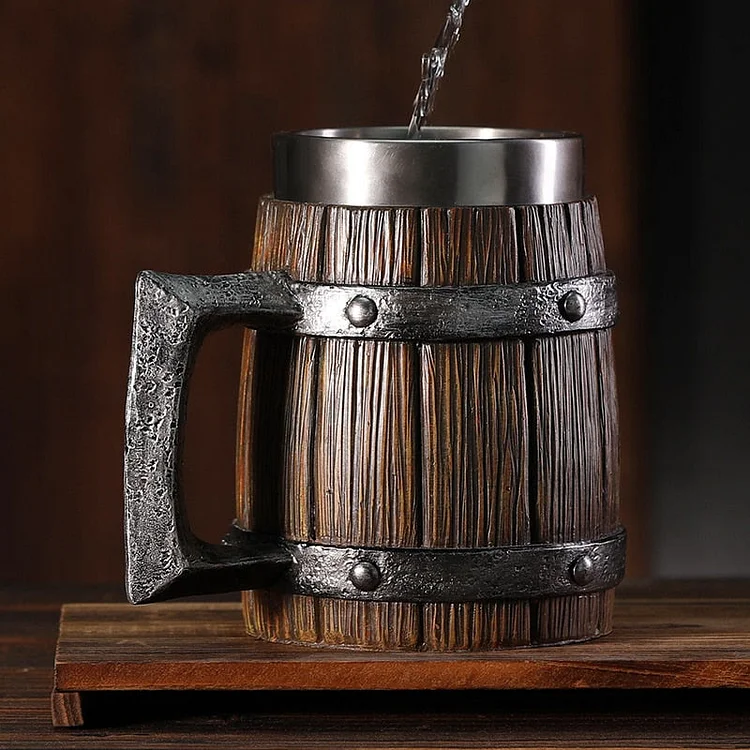 Coutureaura Viking Wood Style Beer Mug