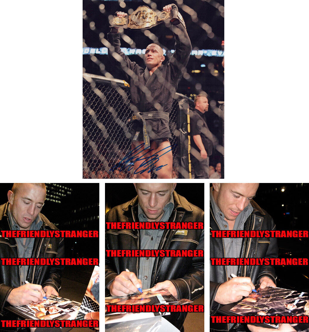 GEORGES ST PIERRE GSP signed Autographed UFC