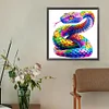 Peinture diamant de perceuse ronde serpent à échelle colorée-30 * 30cm