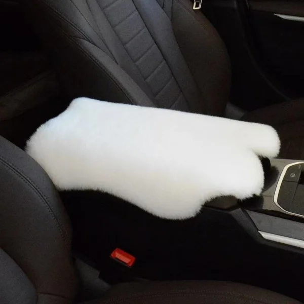 Winter Plush Car Armrest Box Mat