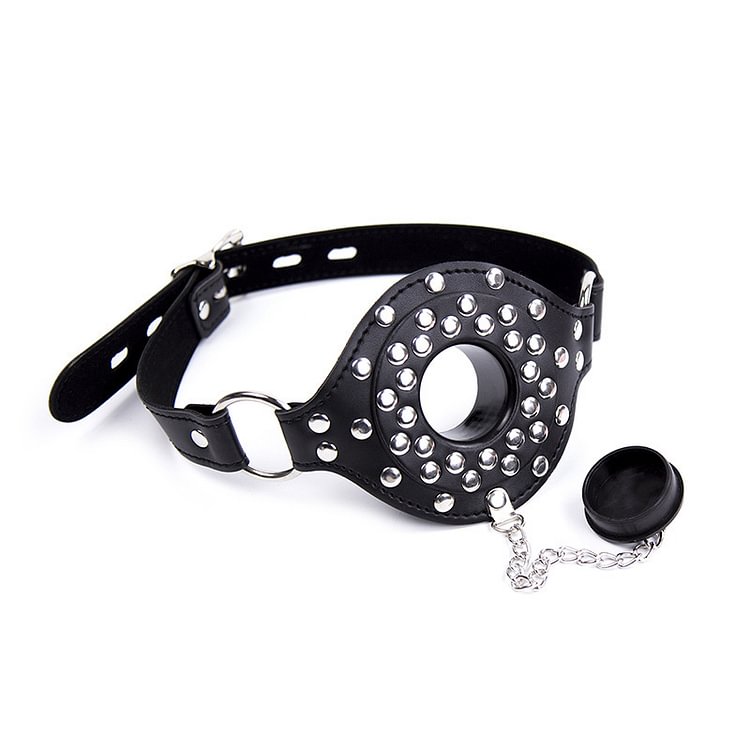Faux Leather Stopper Gag Rose Toy