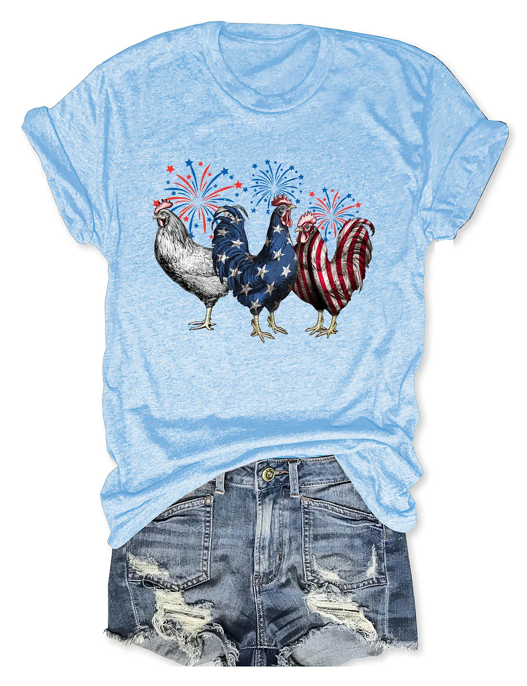 Patriotic USA Chicken 4th Of July T-shirt