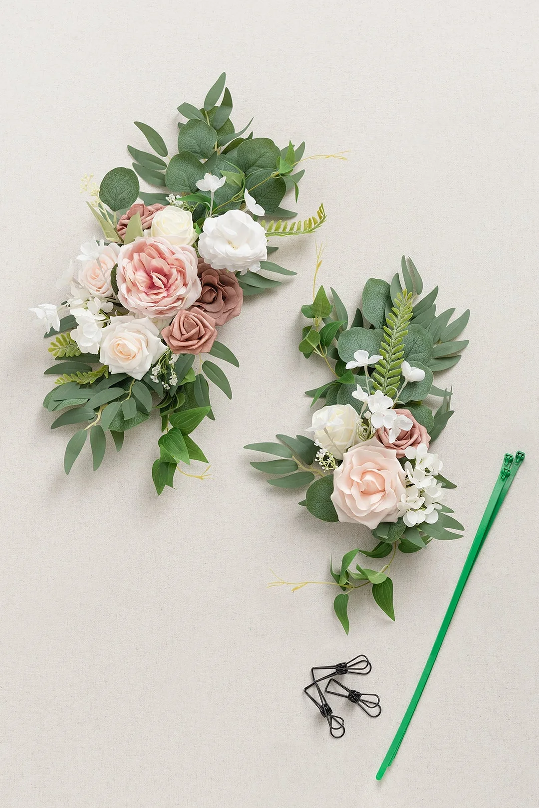 Welcome Sign Floral Decor in Dusty Rose & Cream