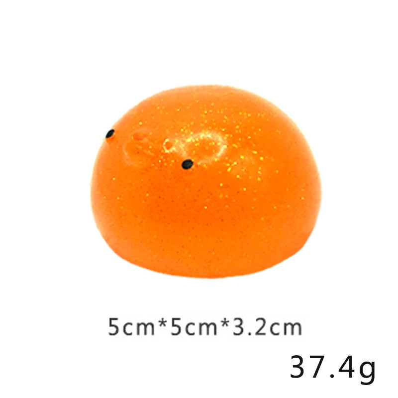 Large Gold Powder Ball Creative Cute Pet Animal Soft Glue Sticky Vent Ball Pinch Music Decompression Toy