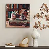Framed Sleeping Little Dragon-Paint By Numbers Acrylic Painting 20*20Cm With Color Box 3Ml（12Colors）