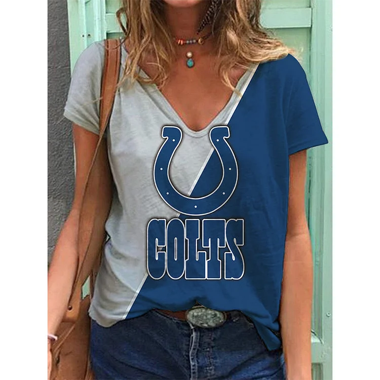 Indianapolis Colts  Lightweight Short Sleeve V-Neck T-Shirt