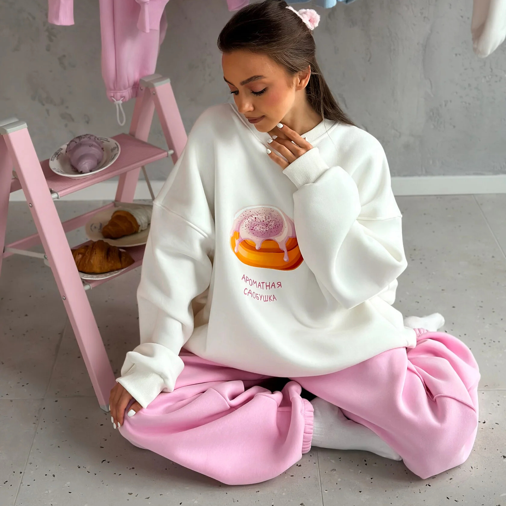 Women's Loose And Comfortable Mommy Print Sweatshirt