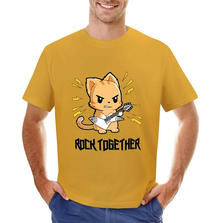 Rock Cat Designable Men's T-shirt	