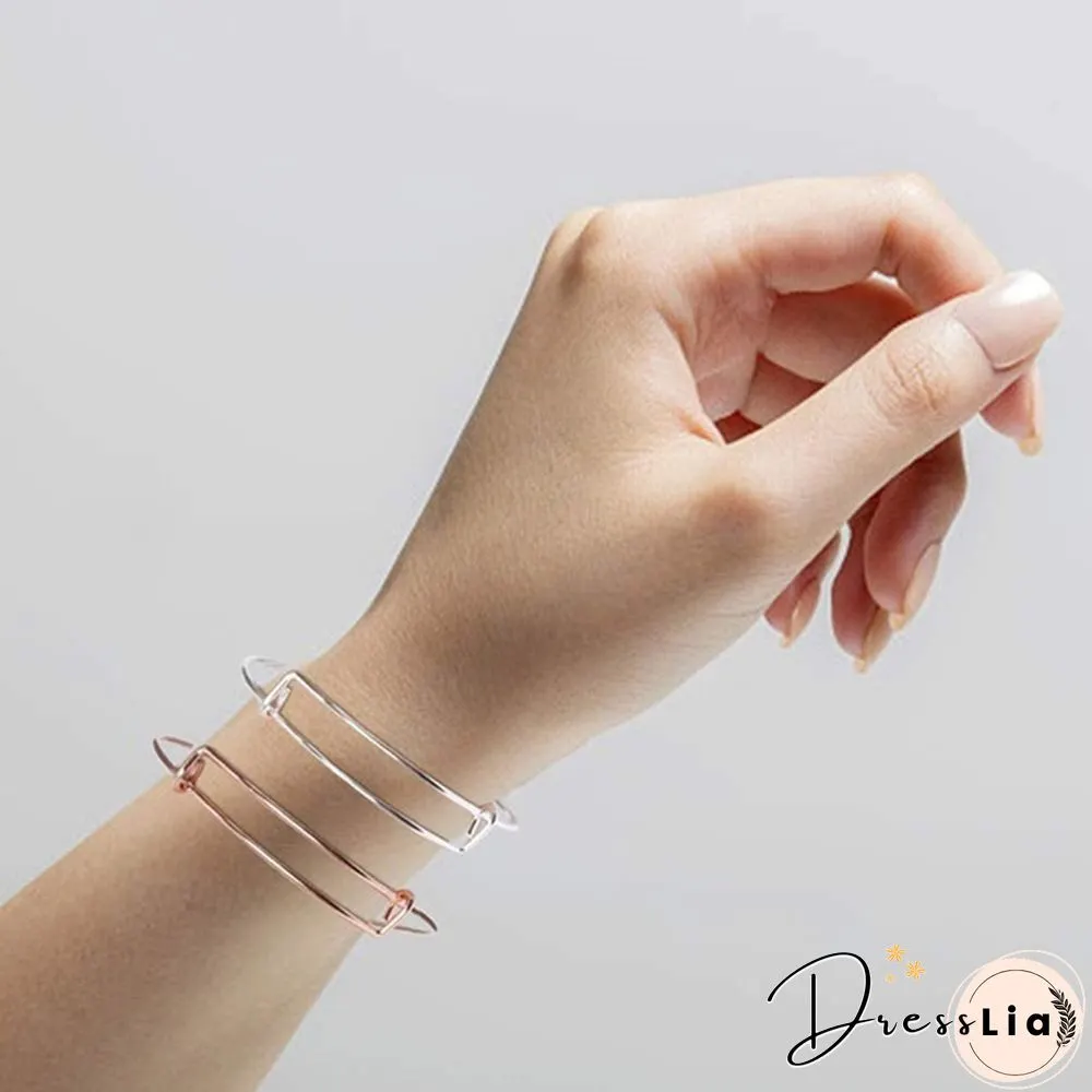 Adjustable Metal Blank for DIY Jewelry Production, 60PCS Retractable Bracelet Material