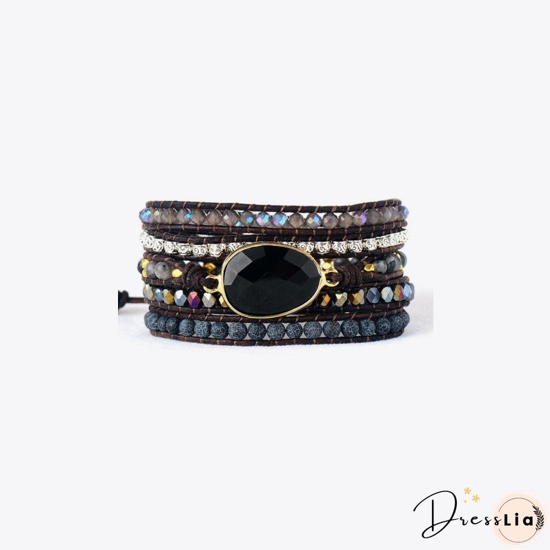 Agate Beaded Bracelet