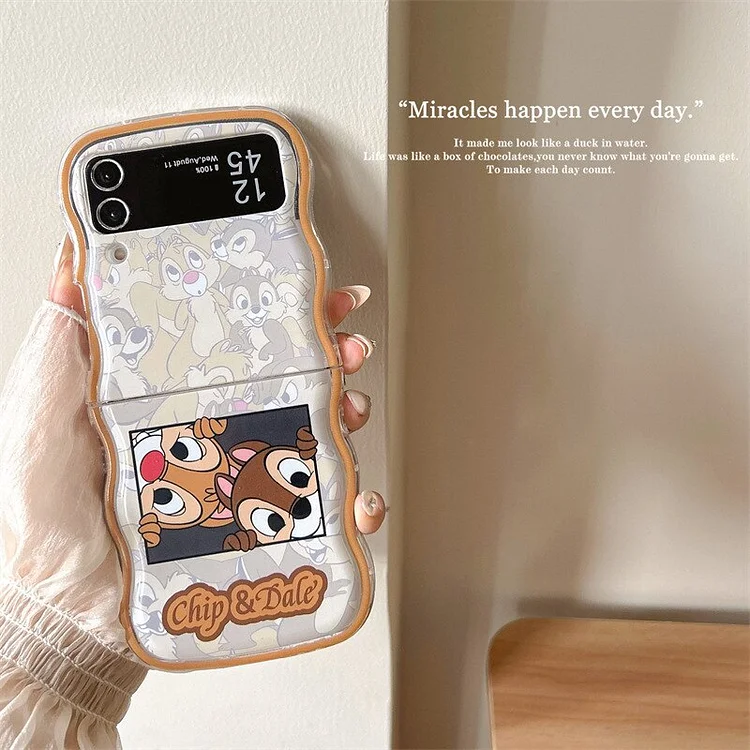 Cute cartoon squirrel Phone Case for Samsung Galaxy Z Flip 3 Z Flip 4 Z Flip 5 Hard PC Back Cover for ZFlip5 Case Shell