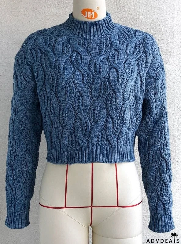 ROUND NECK TWIST COAT SWEATER