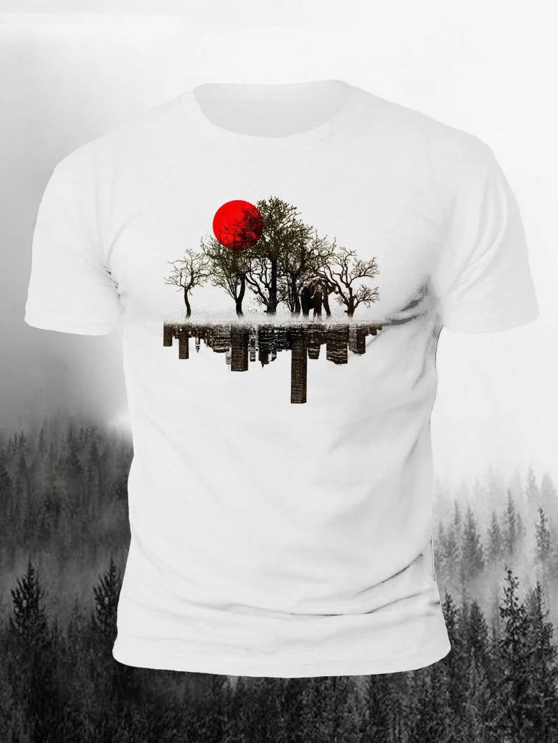 Men's Environmental Art Short-Sleeved Shirt in  mildstyles