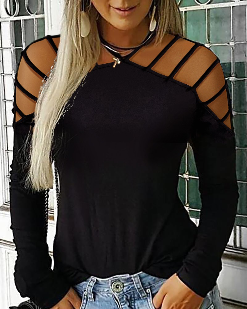 Casual Hollow Out Tops