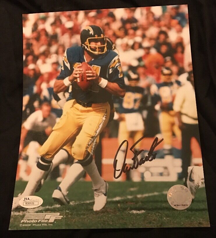 DAN FOUTS SIGNED 8 X 10 Photo Poster painting CHARGERS JSA Coa AUTOGRAPH