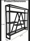 [US Local Warehouse] A-Line Bar Stand Wall Mounted Wine Rack Metal Bottle&Glass Holder Display Shelf