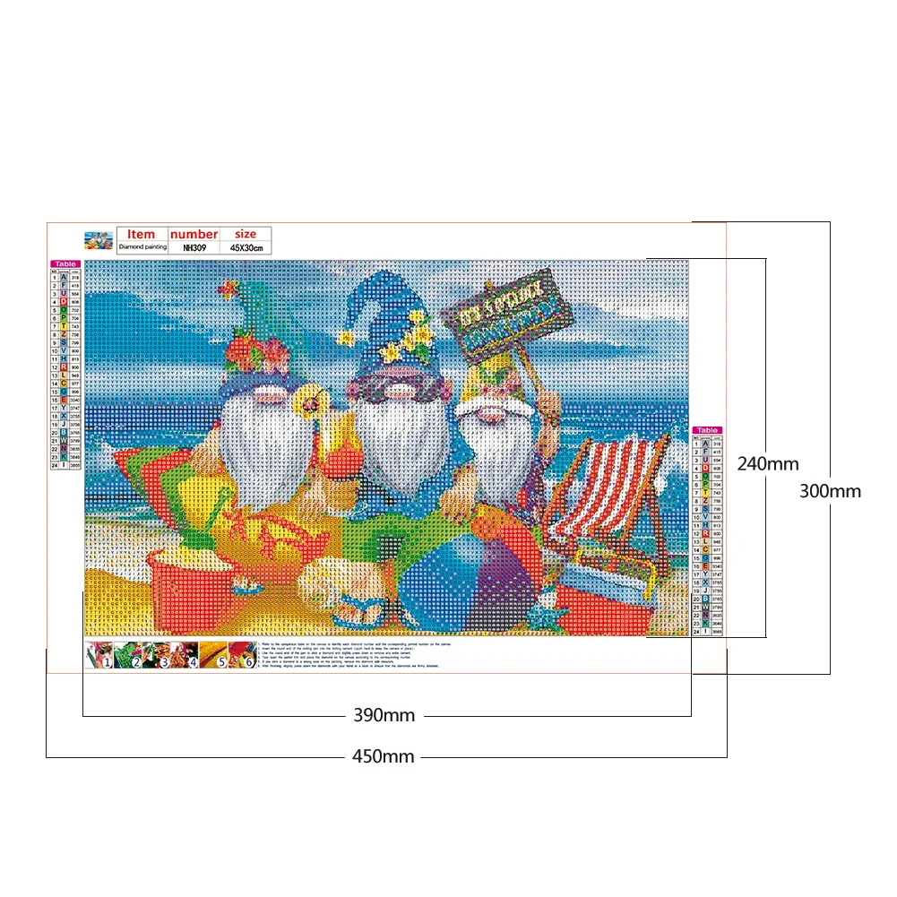 Diamond Painting - Full Round Drill - Beach Goblin(45*30cm)
