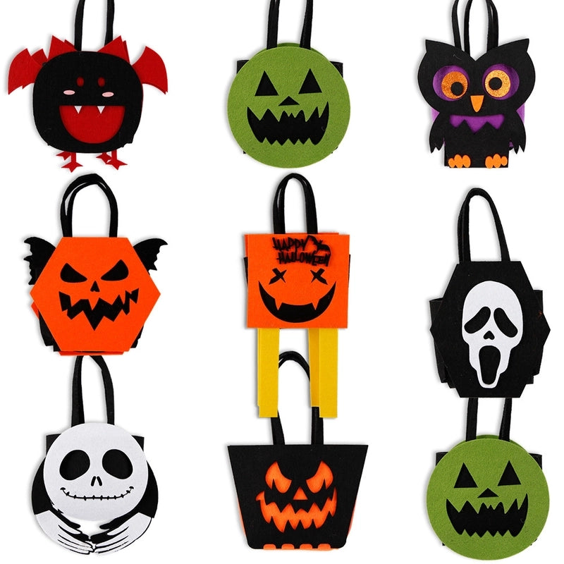 Halloween Pumpkin Owl Skull Nonwoven Party Candy Basket