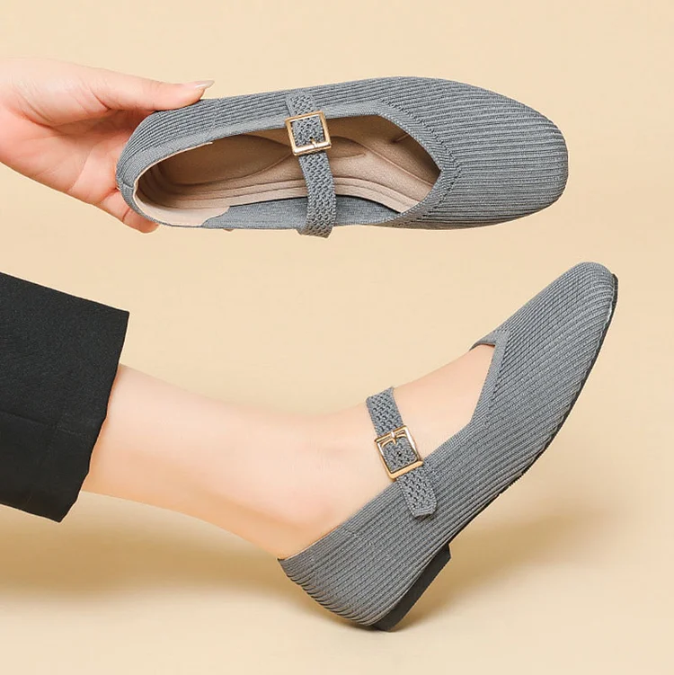 Women's Comfy Square Toe Mary Jane Ballet Flats for Walking  Stunahome.com