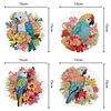 4PCS Acrylic Diamond Painting Placemats for Dining Table Decor Kit (Parrots)