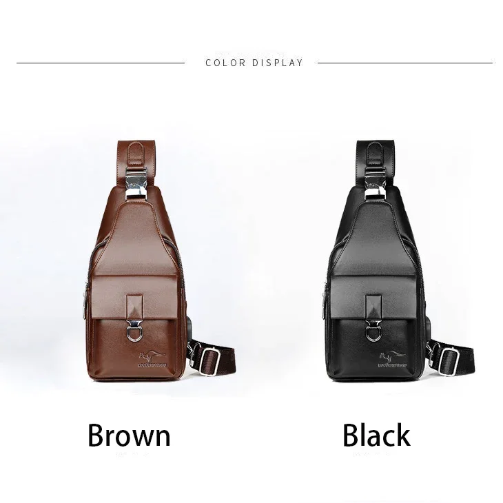 Chest Bag, Wallet, Fashion, Leisure, One Shoulder Leather Bag, Messenger bag