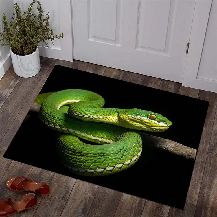 Python Snake Small Carpet Area Rugs for Living Room Bedroom Decor Table Mats Entrance Mats Bedroom Bath Kitchen Non-slip Mats