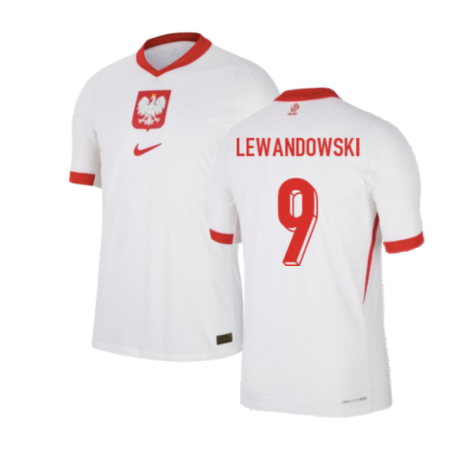 Maillot Pologne Robert Lewandowski 9 Domicile Euro 2024