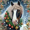 Pferd, speziell geformte 5D-DIY-Teilbohrer-Diamantkunst-Kit f&uuml;r Erwachsene, Anf&auml;nger, Wohnheimdekoration, Diamanten, Gem&auml;lde, Edelsteinkunst 30x30cm.