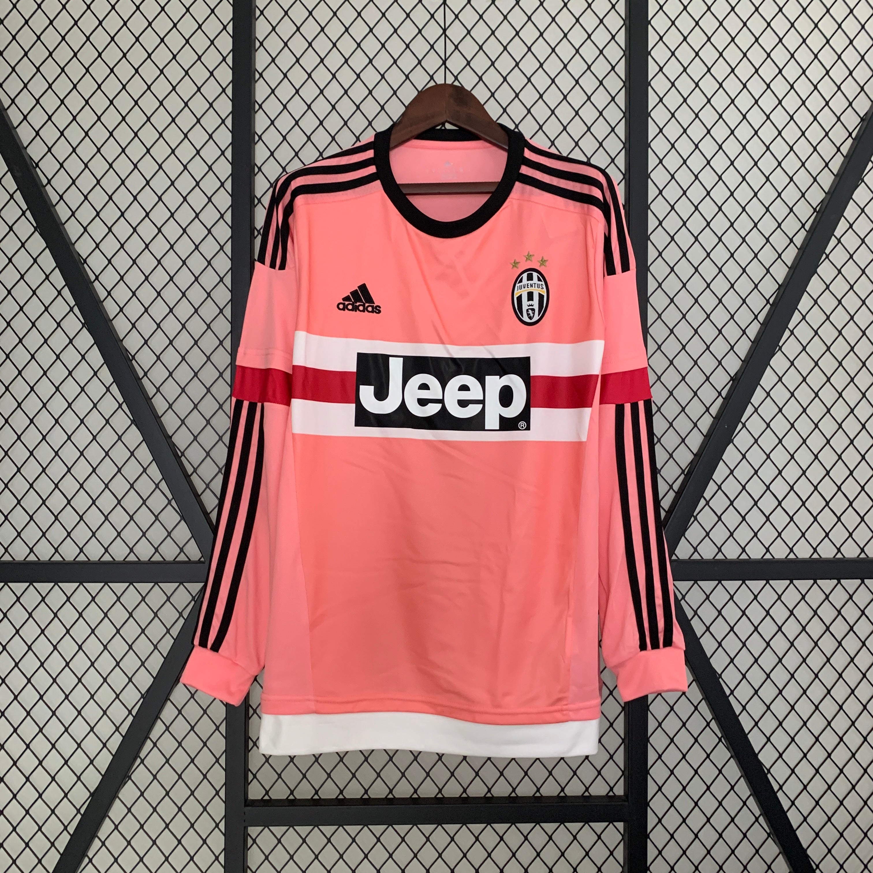 Juventus maillot foot Retro 2015 2016 Manches Longues Maillot De Fou, site maillot de foot pas cher