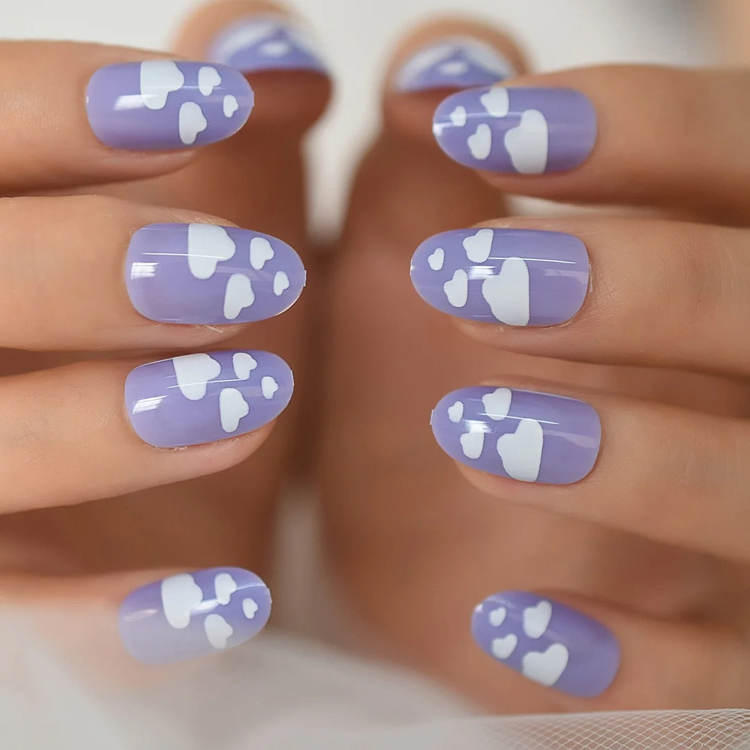 Flower Pattern Extra Long Fingernails With Original Design Press On Nails Almond Sharp Gels Nails Supplying Charms Cute EchiQ-Nail Inspo