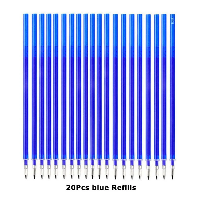 Erasable Pen Refills Rod Set 0.5mm Needle/0.7mm Bullet tip Washable Handle Erasable Ballpoint Pen for School Pen Writing Tools
