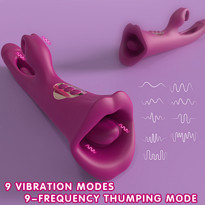 3-in-1 Big Mouth Rabbit Vibrator with Flapping Tongue Licking Feature for Versatile Pleasure