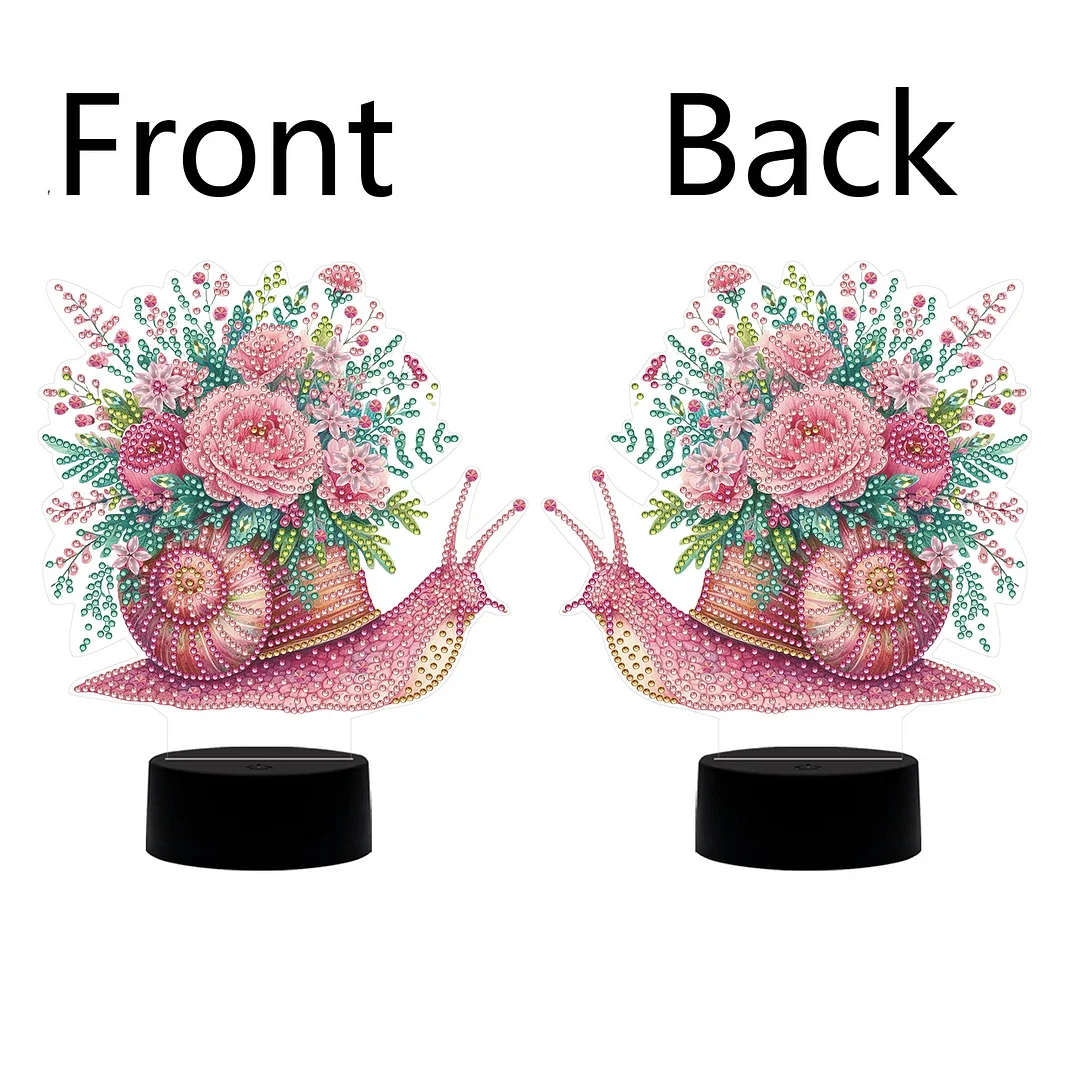 5D DIY Flower Snail Diamond Painting Night Light Diamond Art Lamp Home Decor