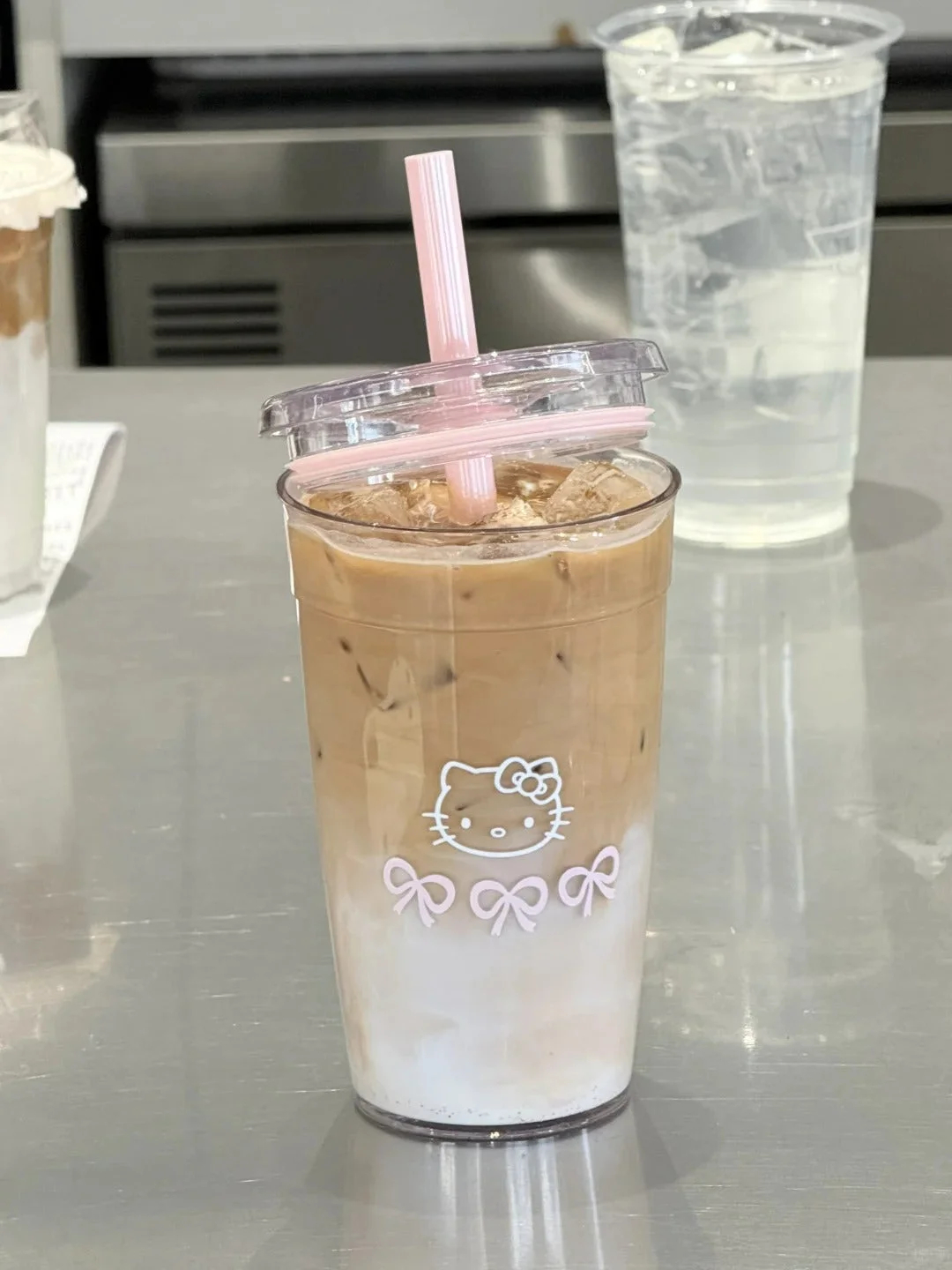 Kitty Straw Cup Water Bottle 450ml