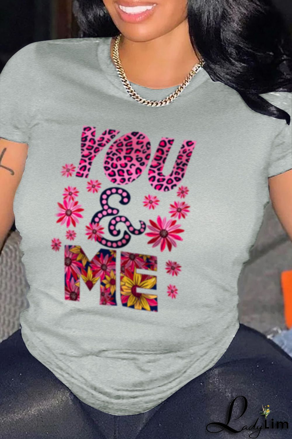 White Street Vintage Print Split Joint O Neck T-Shirts