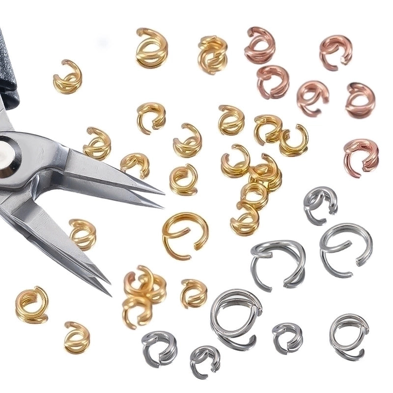 100 PCS/Package Diameter 3mm Diameter 5mm Diameter 7 Mm 304 Stainless Steel Solid Color Polished Broken Ring