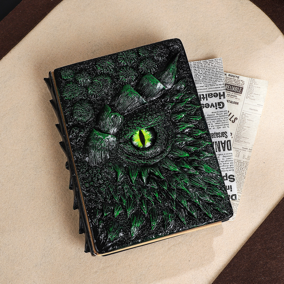 Journalsay A5 Dragon Book Series Vintage Resin Blank Inner Pages Notebook 