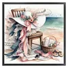 Beach Chair Flower Hat-11CT Stamped Cross Stitch 40*40cm/15.75*15.75in