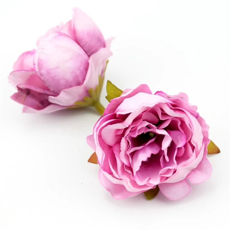 20pcs/lot 5cm Carnation Silk Fall Vivid Artificial Flower Head Home Wedding Decoration Diy Crafts Accessories Fake Rose Flowers