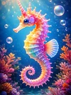 Luxury AB Velvet Diamond Painting Kit - Seahorse