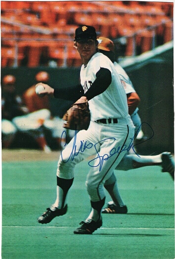 1976 CHRIS SPEIER-SAN FRANCISCO GIANTS AUTOGRAPHED 7X10 S.I. COLOR Photo Poster painting