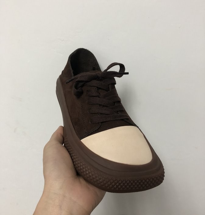 Women's spring and summer leather casual shoes, lace-up front single shoes, flat-bottomed pedal shoes, sneakers