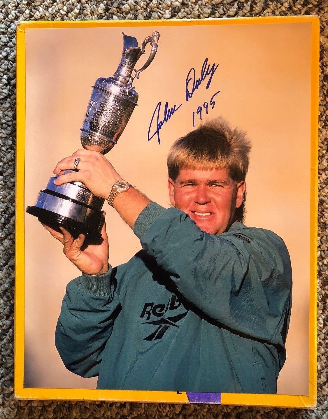 JOHN DALY SIGNED 11 X 14 1995 BRITISH OPEN Photo Poster painting W/COA IN PERSON AUTOGRAPH