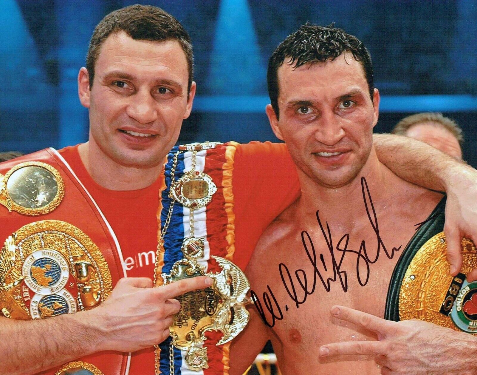 Wladimir KLITSCHKO Champion Boxer Signed 14x11 Photo Poster painting 4 AFTAL COA Dr Steelhammer