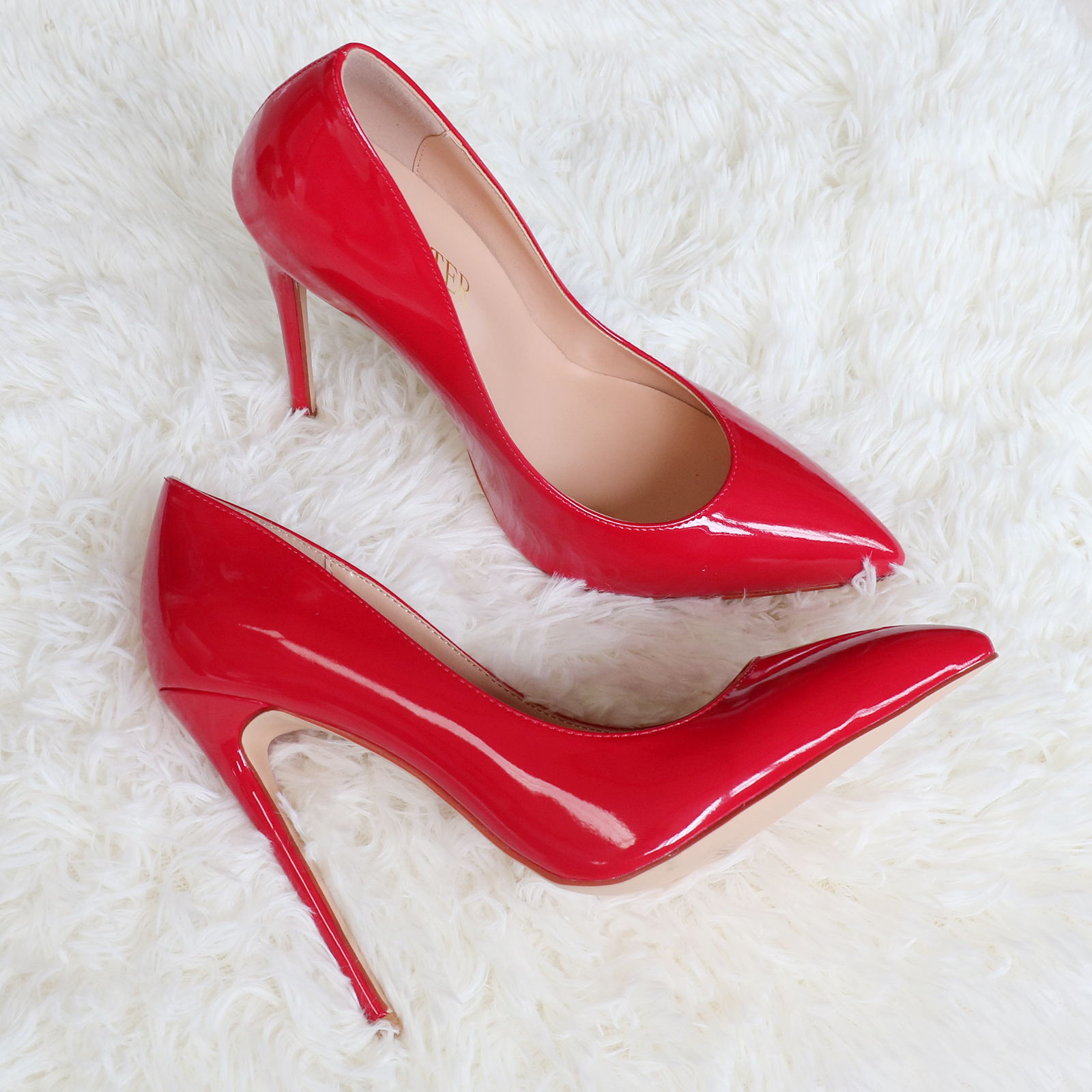 120mm Women's Party Wedding Pumps Patent High Heels Shoes-MERUMOTE