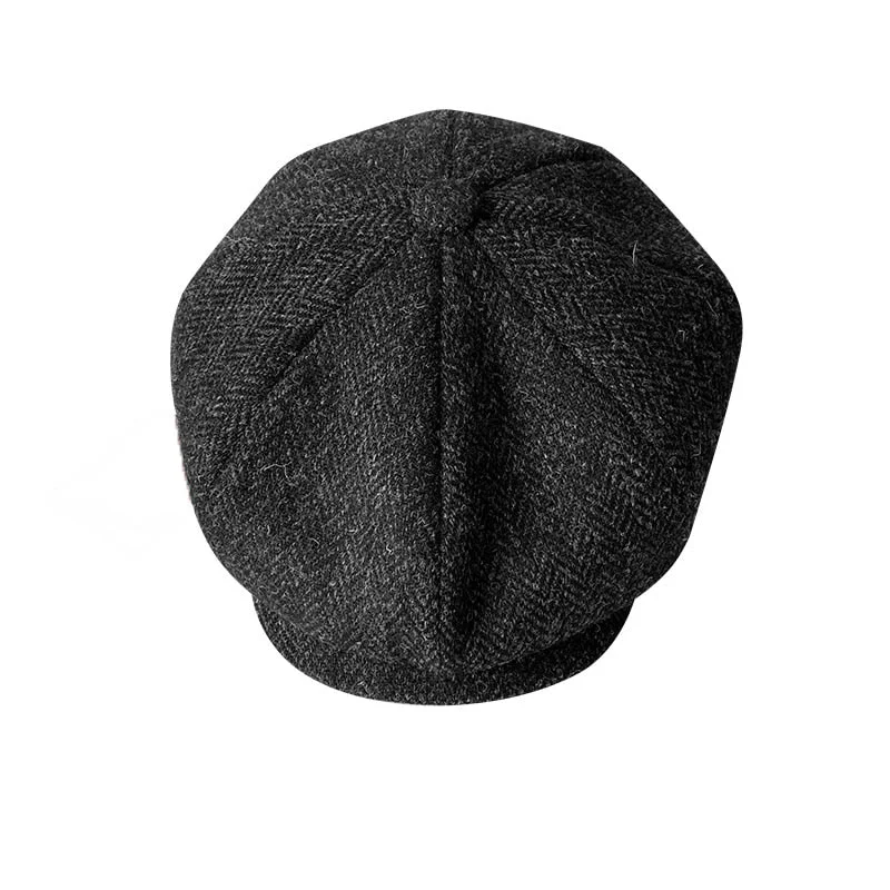 The Newsboy Herringbone Octagon Cap