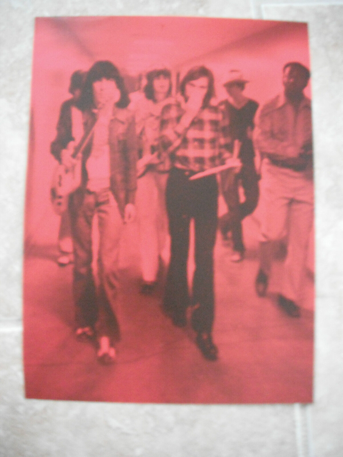 Rolling Stones Group Vtg Candid Coffee Table Book Photo Poster painting